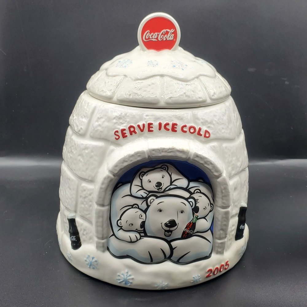 2005 COCA COLA "SEVER ICE COLD" IGLOO COOKIE JAR